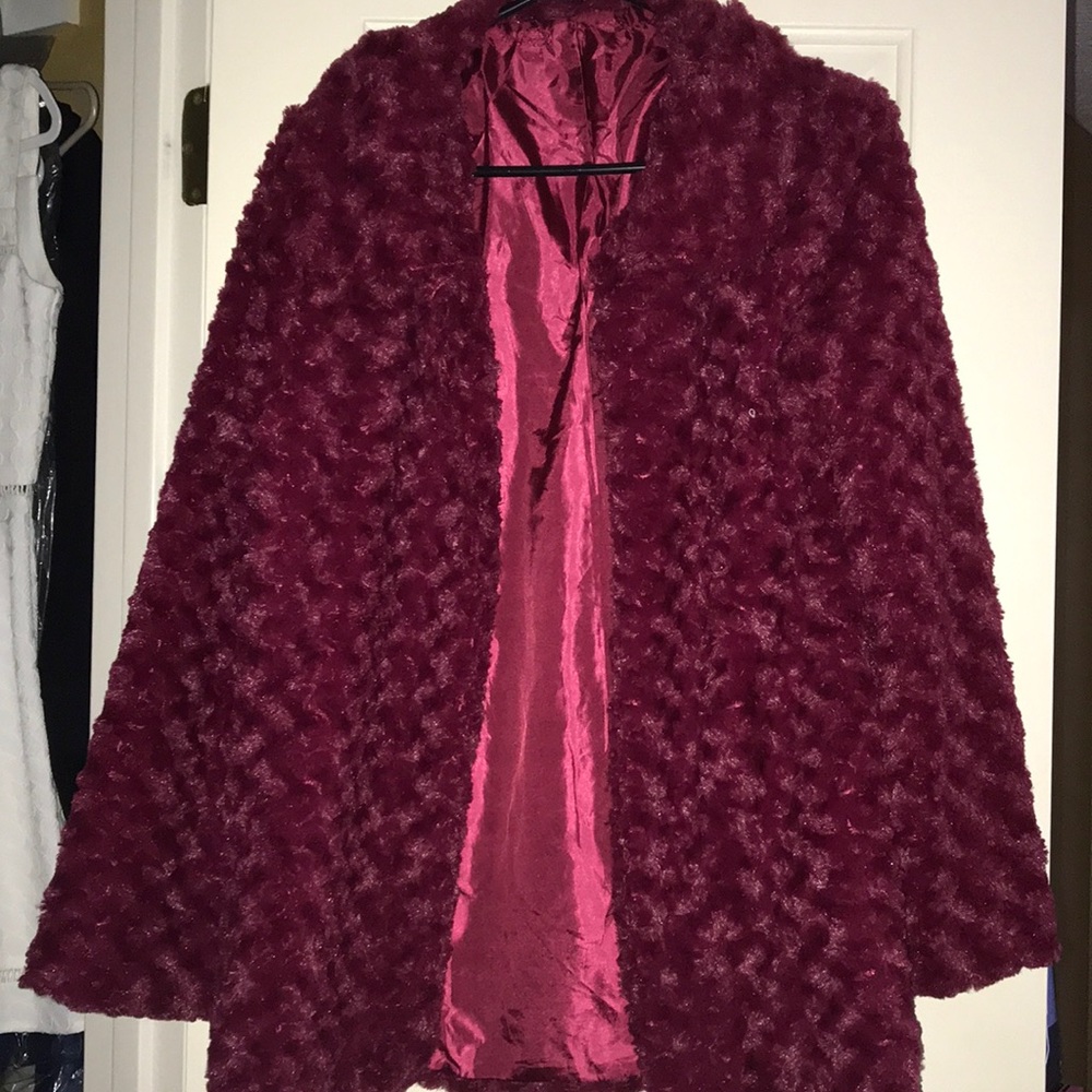 Red fur coat